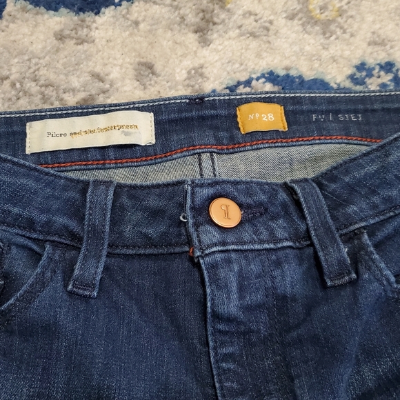 Anthropologie Pilcro And The Letterpress Stet Flare Jeans Dark Wash 28 - Picture 4 of 8
